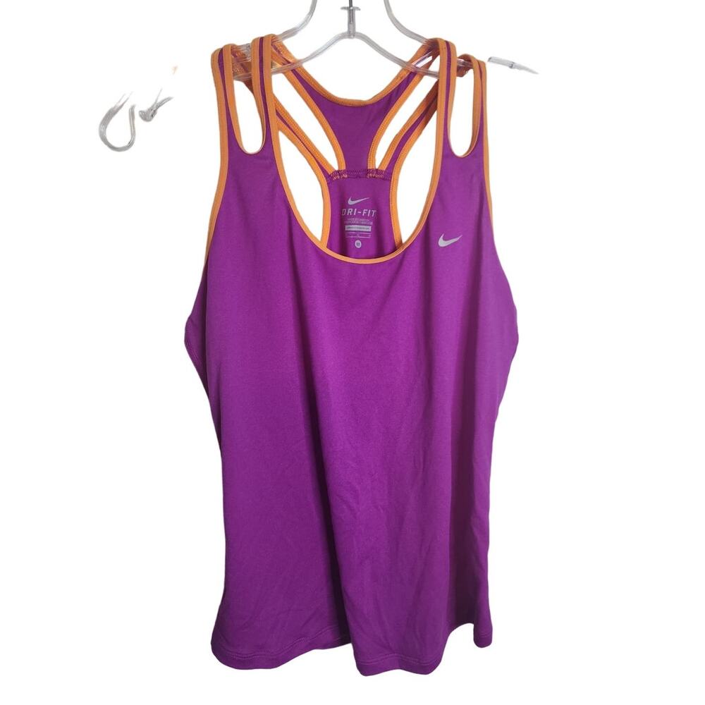 Nike Dri-Fit Purple/Orange Strappy Racerback Tank, Medium